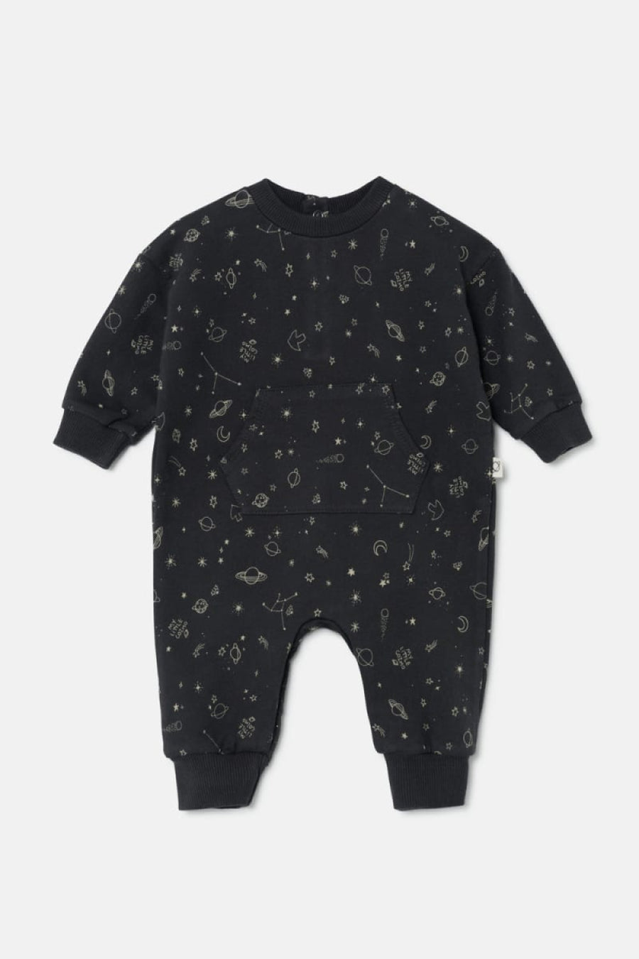 Cozmo Plush Baby Jumpsuit - Dark Grey - 6M - Onesie