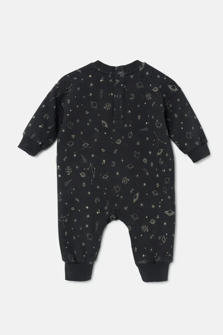 Cozmo Plush Baby Jumpsuit - Dark Grey - 6M - Onesie