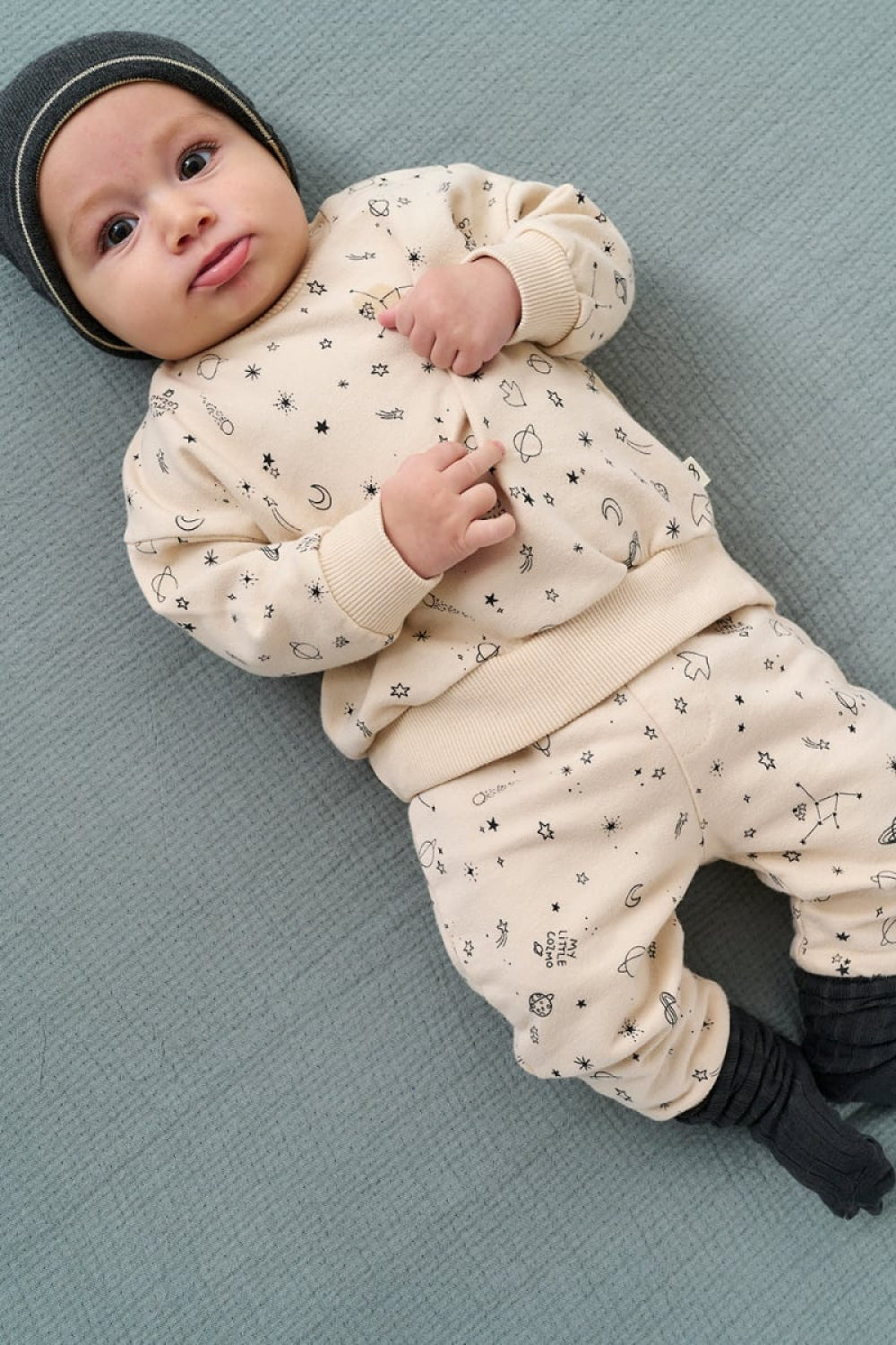 Cozmo Plush Baby Pants - Stone - Sweatpant