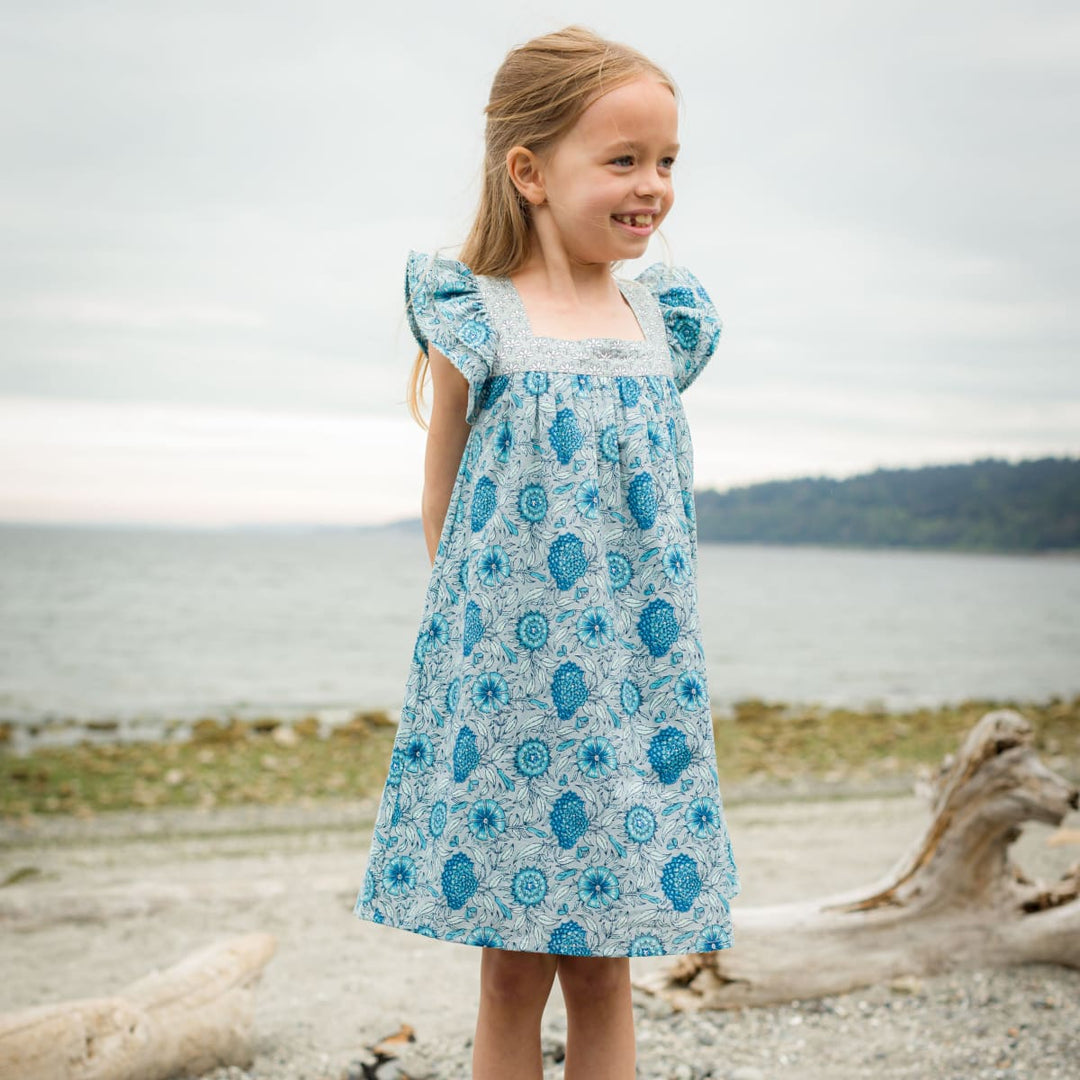 Girls Square Neck Everly Dress - Jaipur