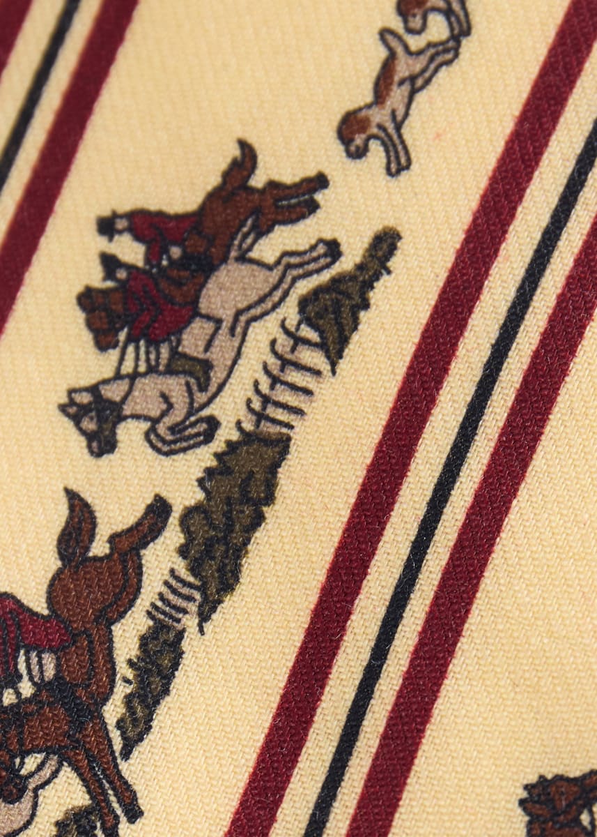Printed Silk Rider Motif Tie