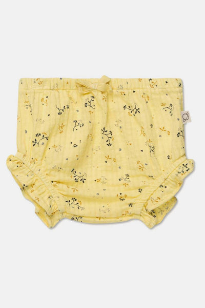 Muslin floral baby bloomers - Yellow