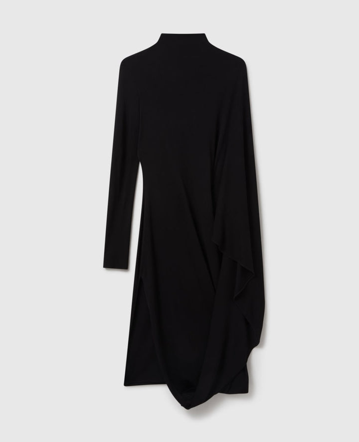 Crepe Jersey Cape Dress - Black - 40 / US 4 / S - Dresses