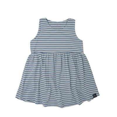 Crescent Moon Dress - Blue Stripes - Dresses