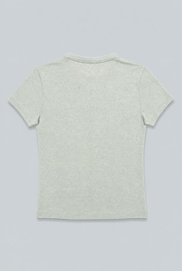 Crew Neck Donegal Tee - Mint - T-shirt