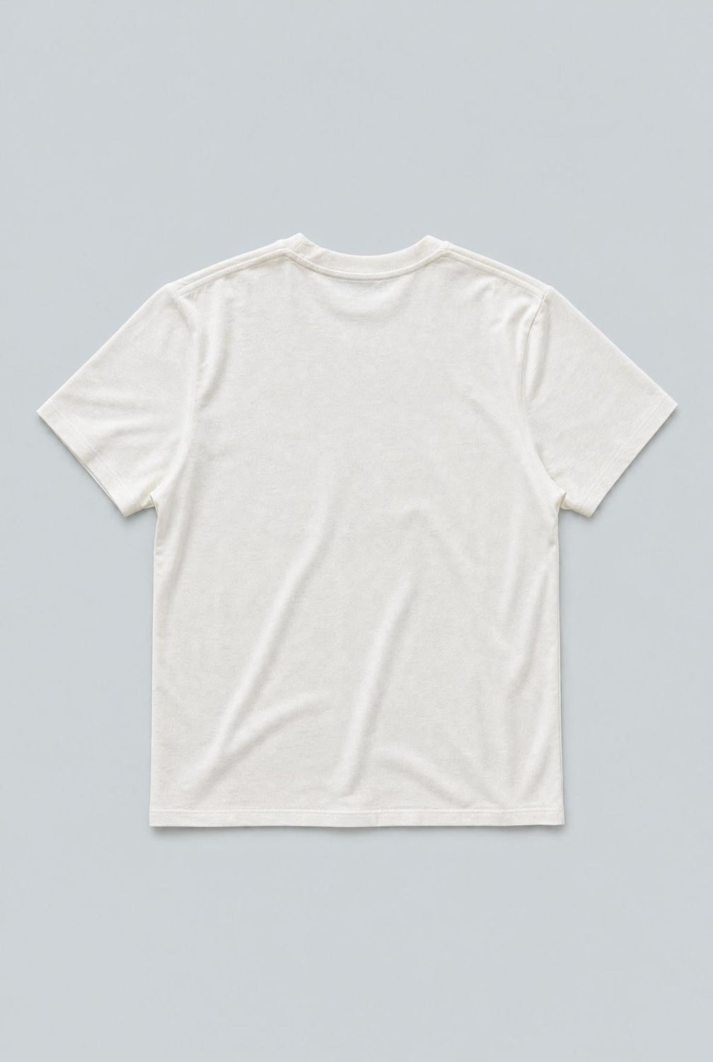 Crew Neck Donegal Tee - White - T-shirt