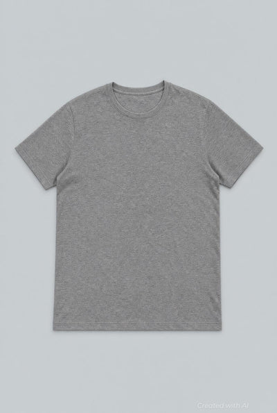 Crew Neck Tee - Heather Gray - T-shirt