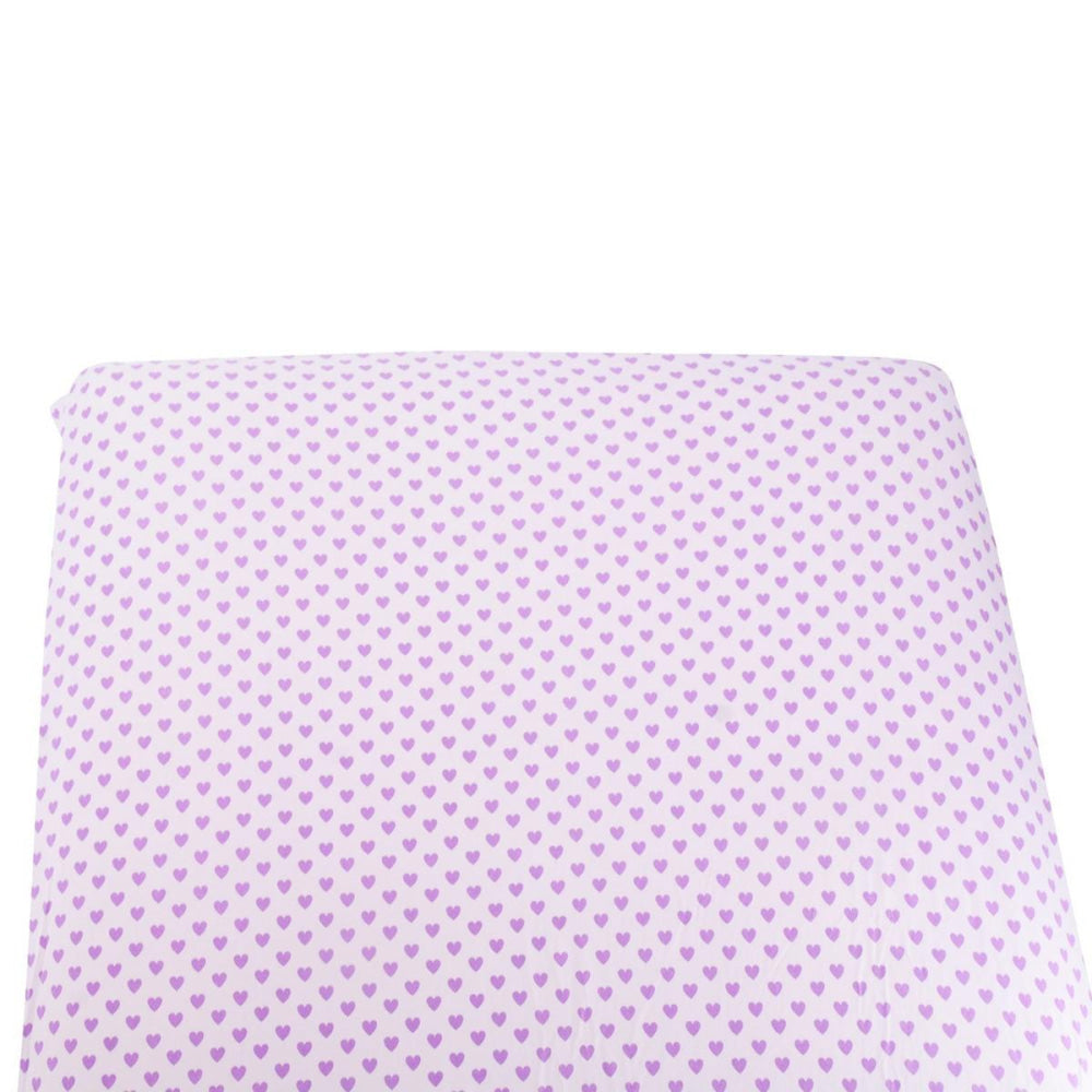 Crib Sheet - Purple Hearts - OS - Blanket
