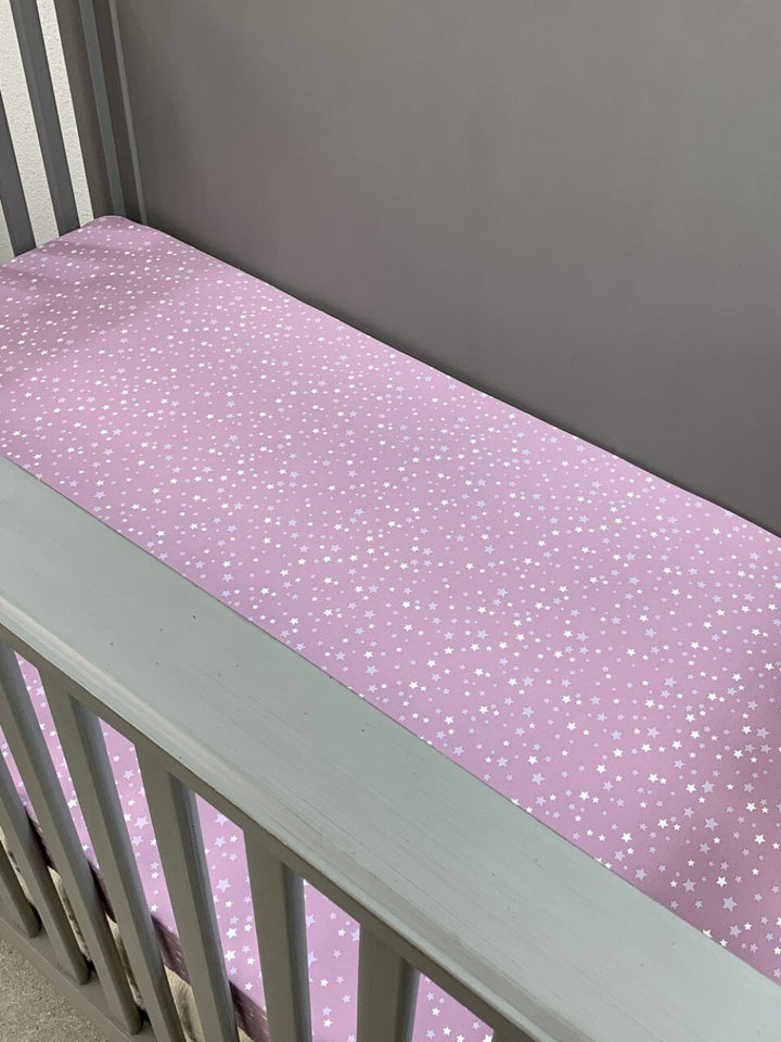 Crib Sheet - Purple Stars - OS - Crib Sheet