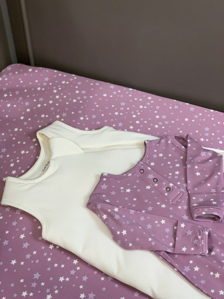 Crib Sheet - Purple Stars - OS - Crib Sheet