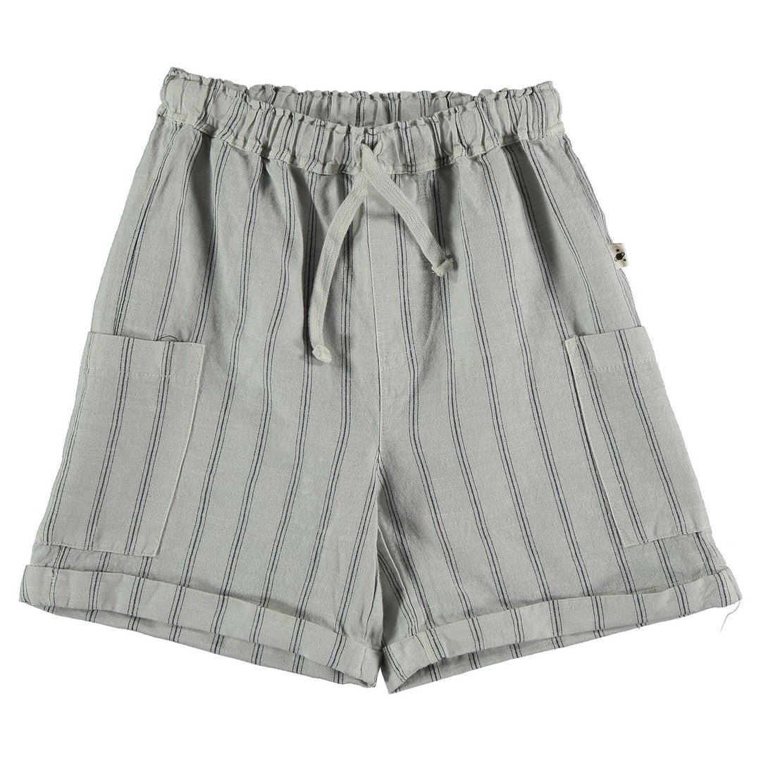 Linen & Cotton Bermuda Shorts - Light Grey Shorts My Little Cozmo 