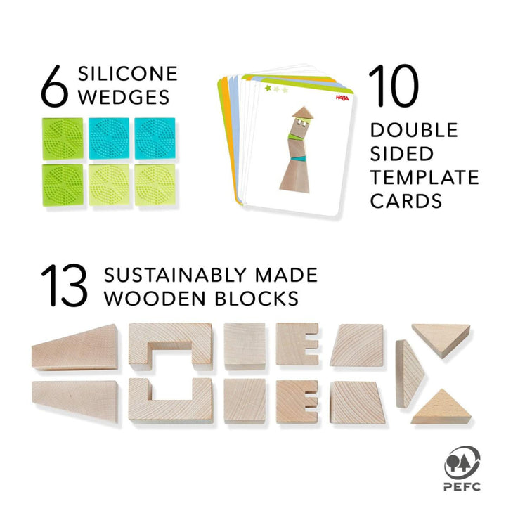 Crooked Towers Wooden Blocks - ’Blocks - Baby Kids Adult’