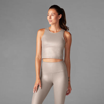 Crop Tank - Gold Metallic - FINAL SALE - M (8-10) - Tank Top