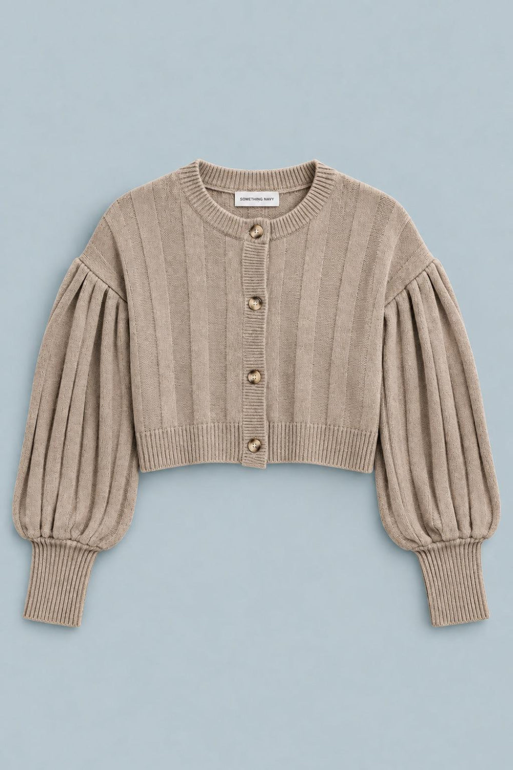 Cropped Cardigan - Tan - Cardigan