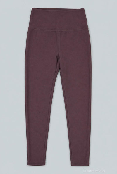 Cropped Leggings - Brown - Leggings