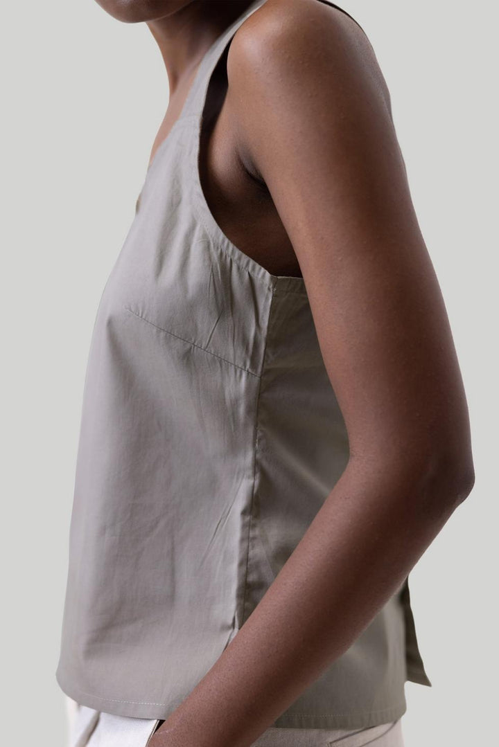 Crossback Tank Top - Poplin Ecru - Tank Top