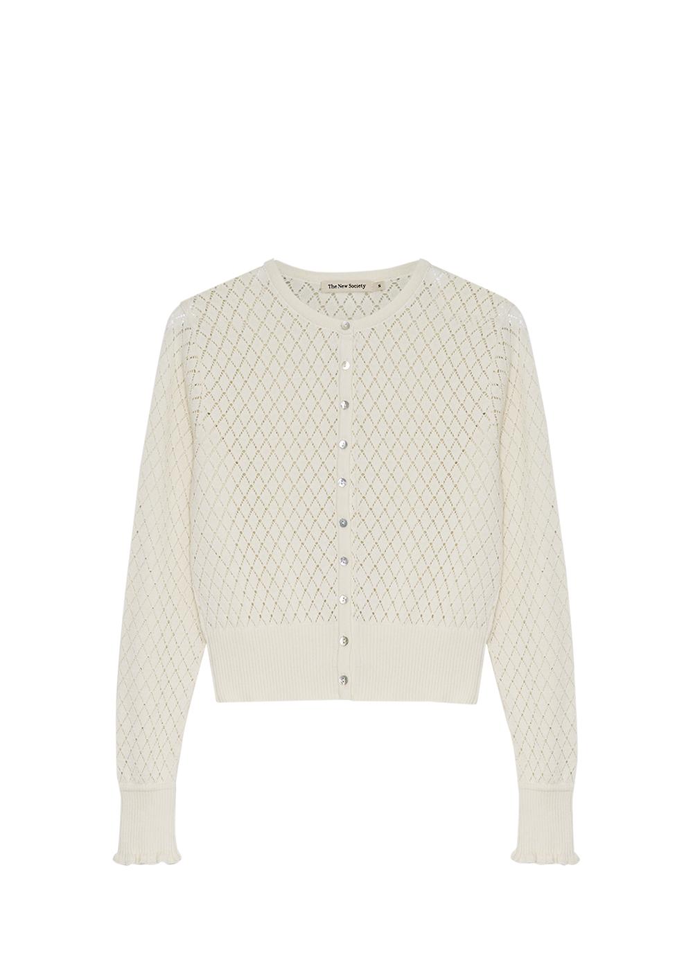 Lirio Woman Cardigan & Top Set - Ecru