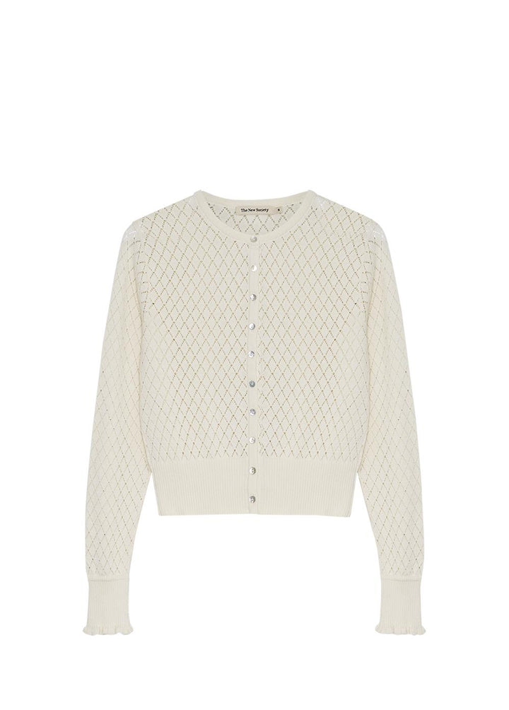 Lirio Woman Cardigan & Top Set - Ecru