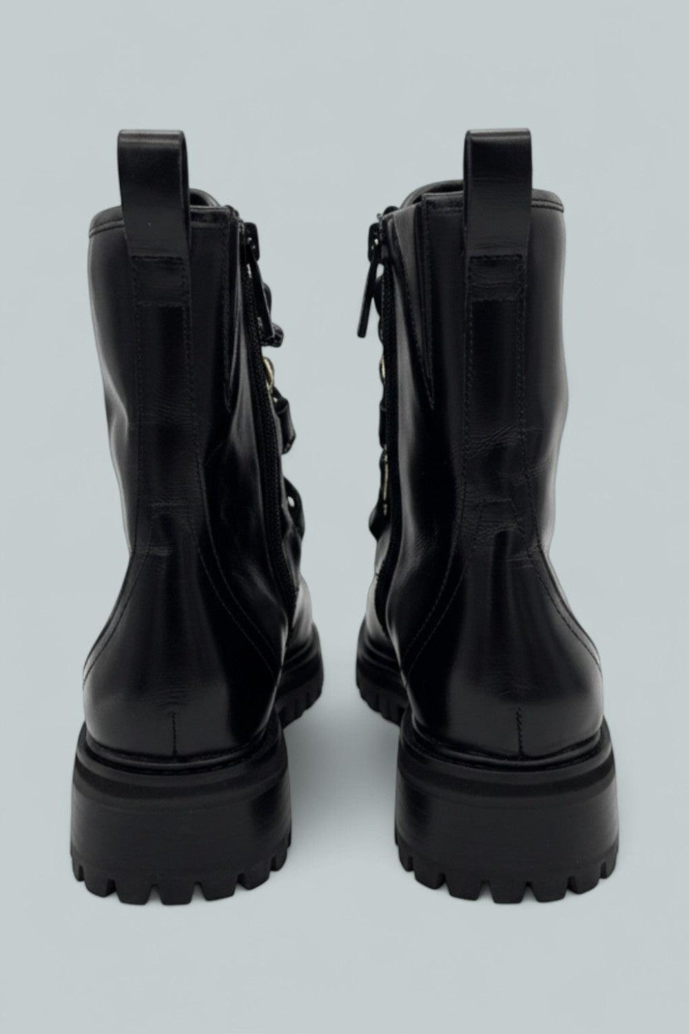 Crystal Chain Combat Boots - Black - 6.5 - Boots