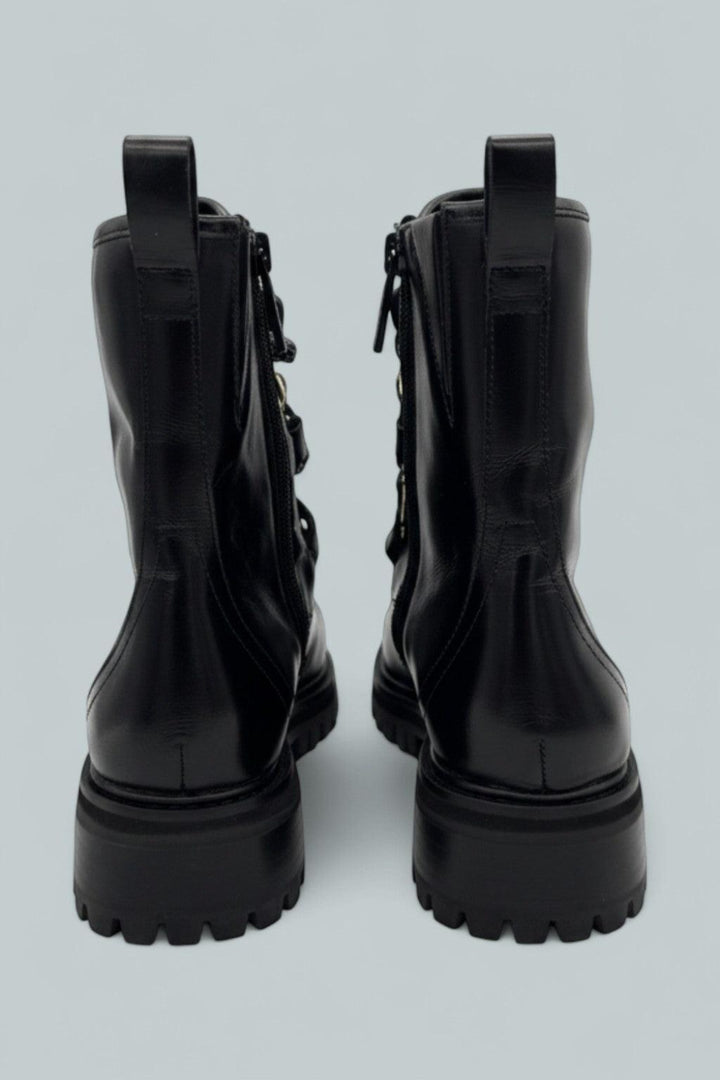 Crystal Chain Combat Boots - Black - 6.5 - Boots
