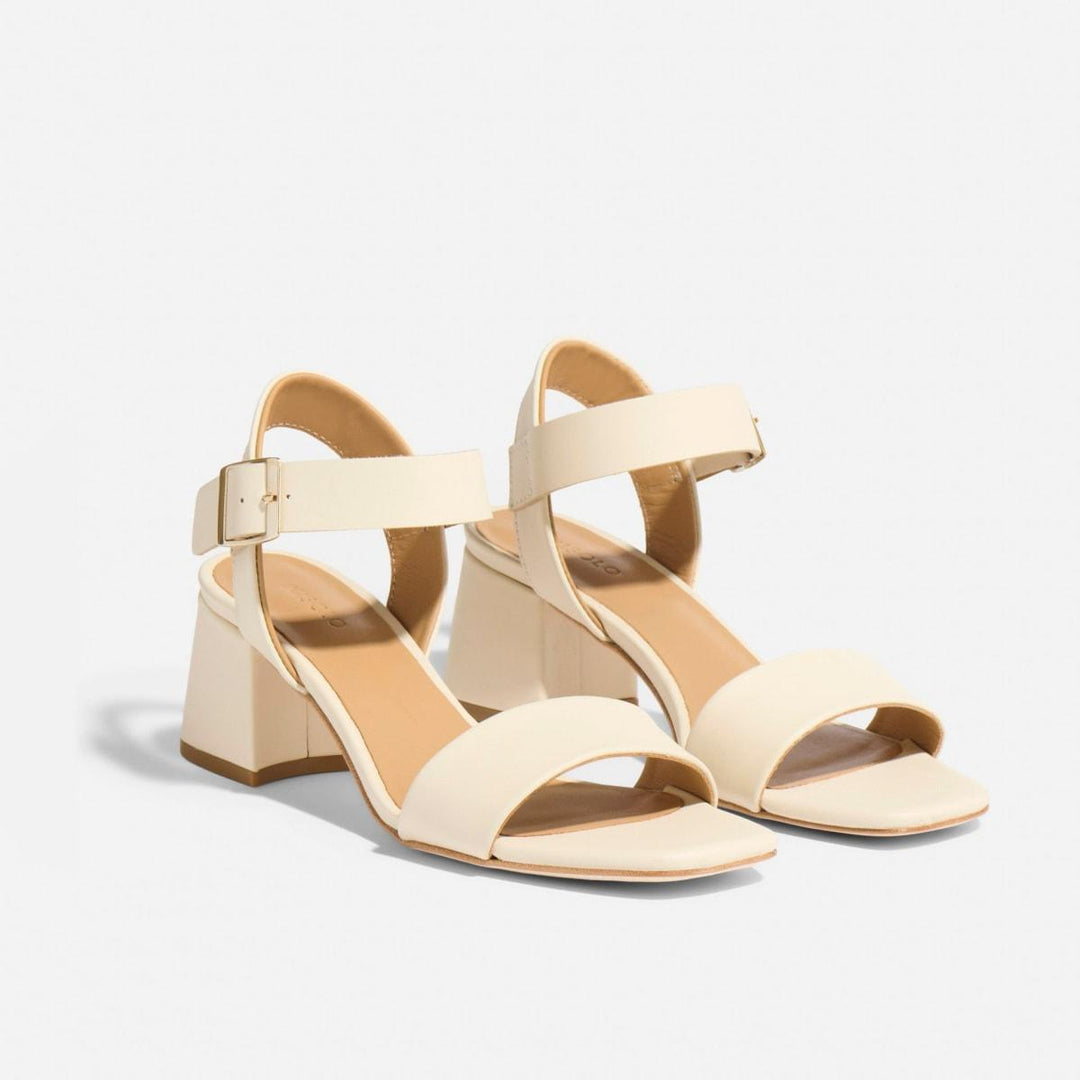 Stella Go-To Block Heel Sandal - Bone