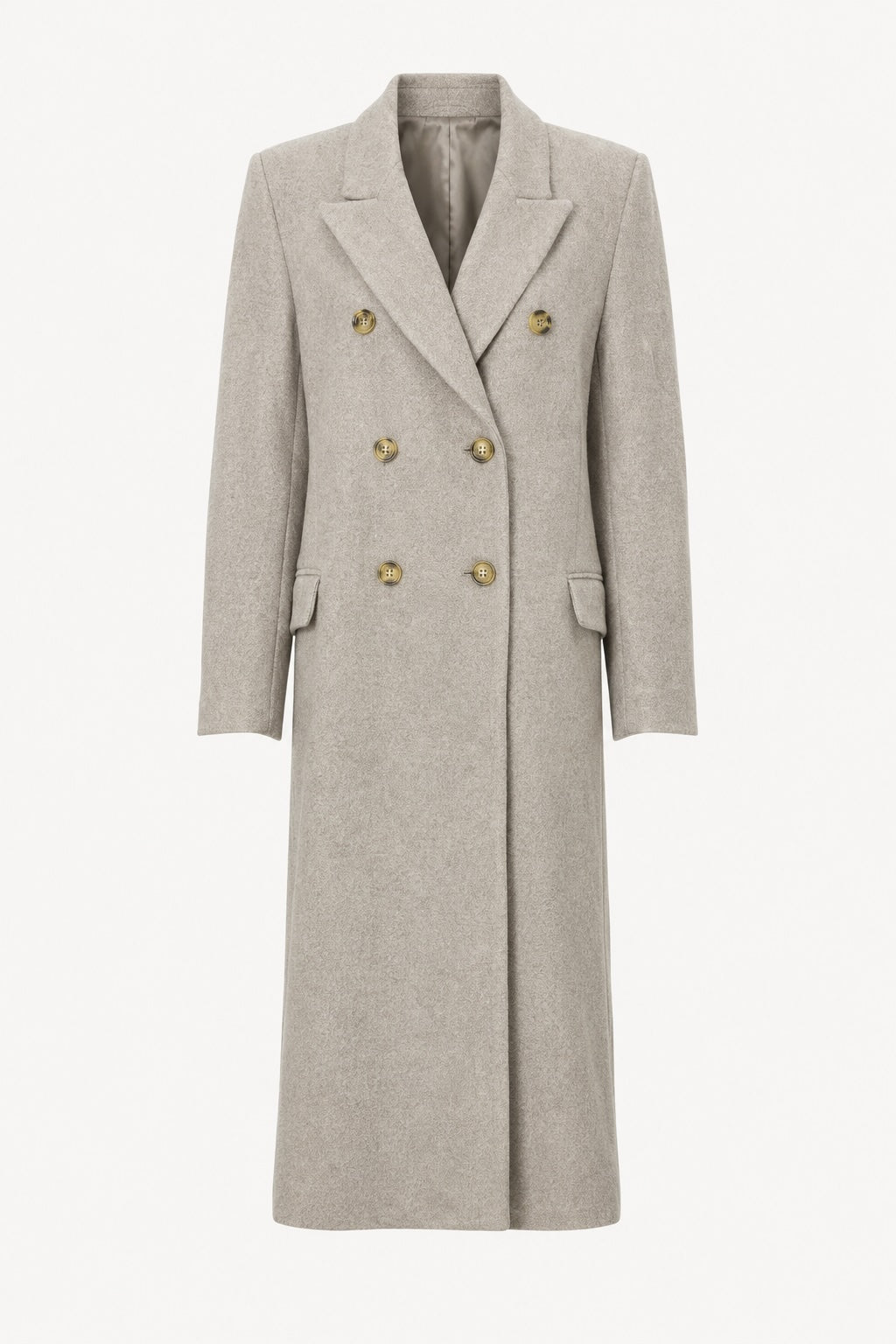Double Breasted Coat - Gray Taupe
