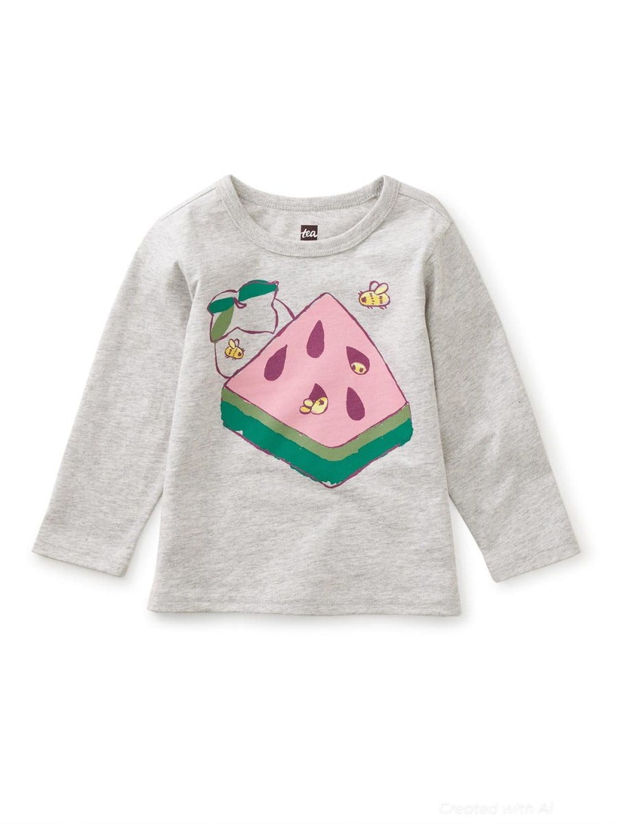 Cube Melon Baby Graphic Tee - Light Grey Heather - Shirt