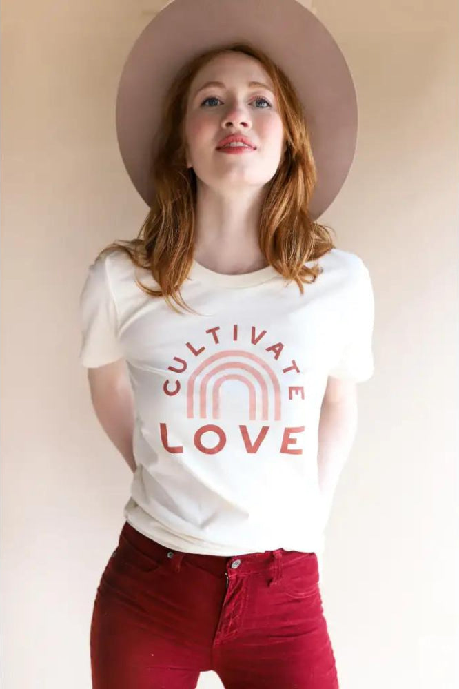 Cultivate Love Graphic T-Shirt - Natural - T-shirt
