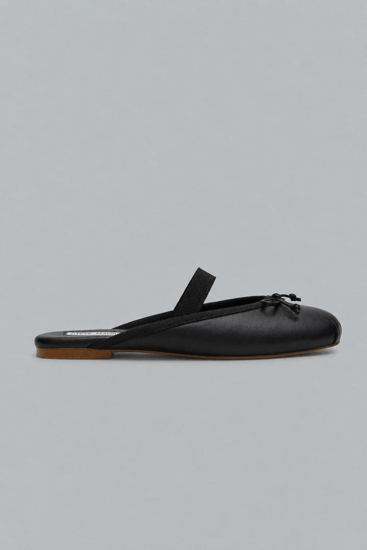 Cutesy Mule Ballet Flats - Black - Mules