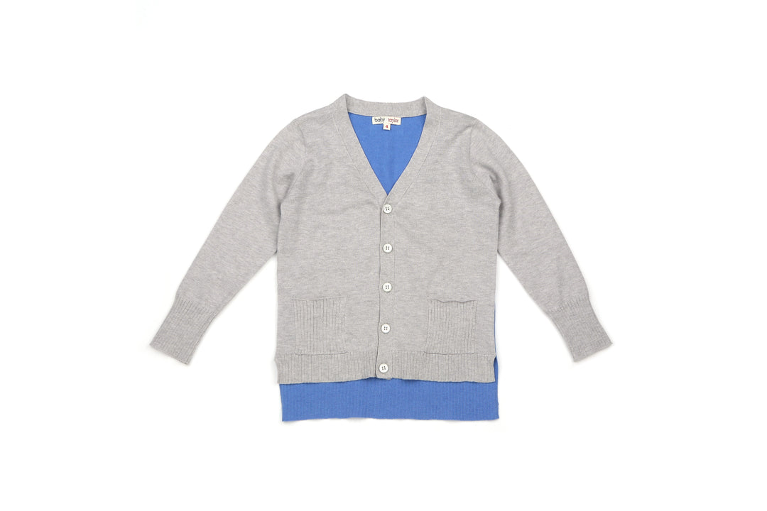 Sam Cardigan V Neck - Grey / Blue