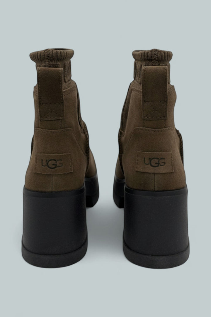 Moxy Chelsea Suede Boots - Dark Toffee