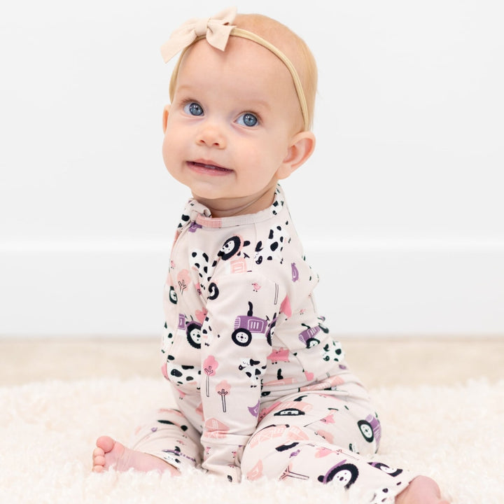 Tractors And Cows Convertible Romper - Dolly