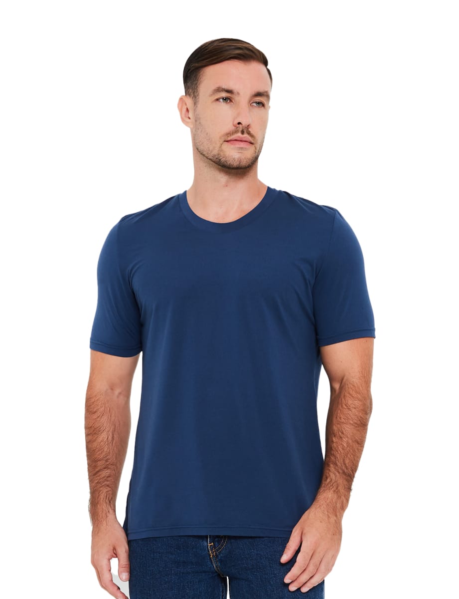 Luxe Essential Crew Neck Classic Fit - Midnight Navy Heather