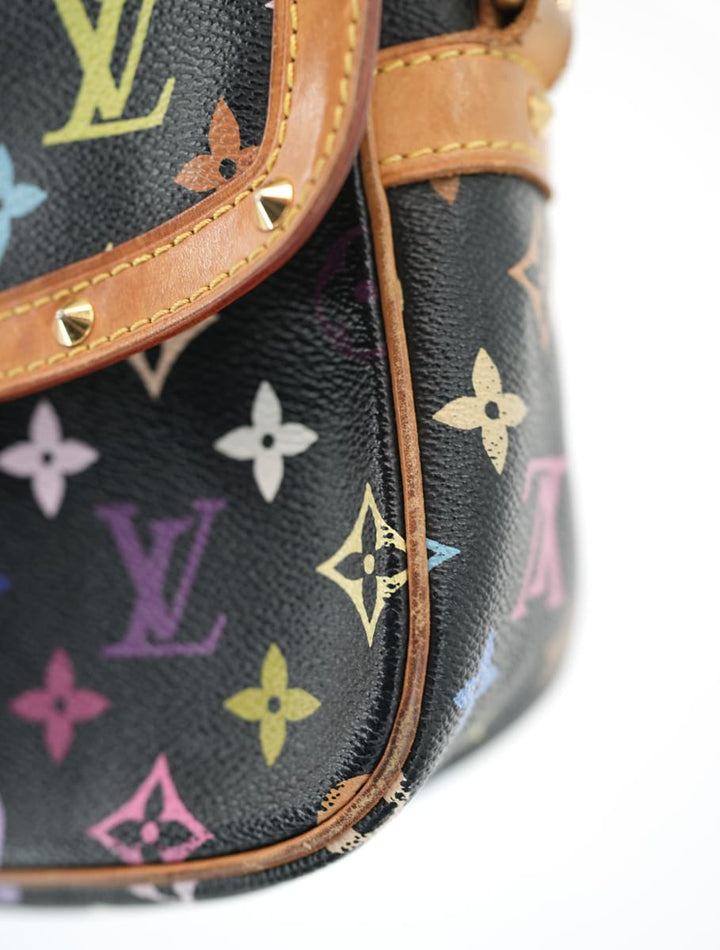 Pre-Owned Louis Vuitton Monogram Multicolor Sologne Black