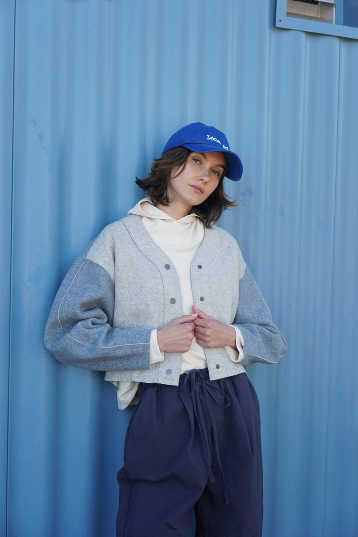 Double Face Wool Bomber - Oat