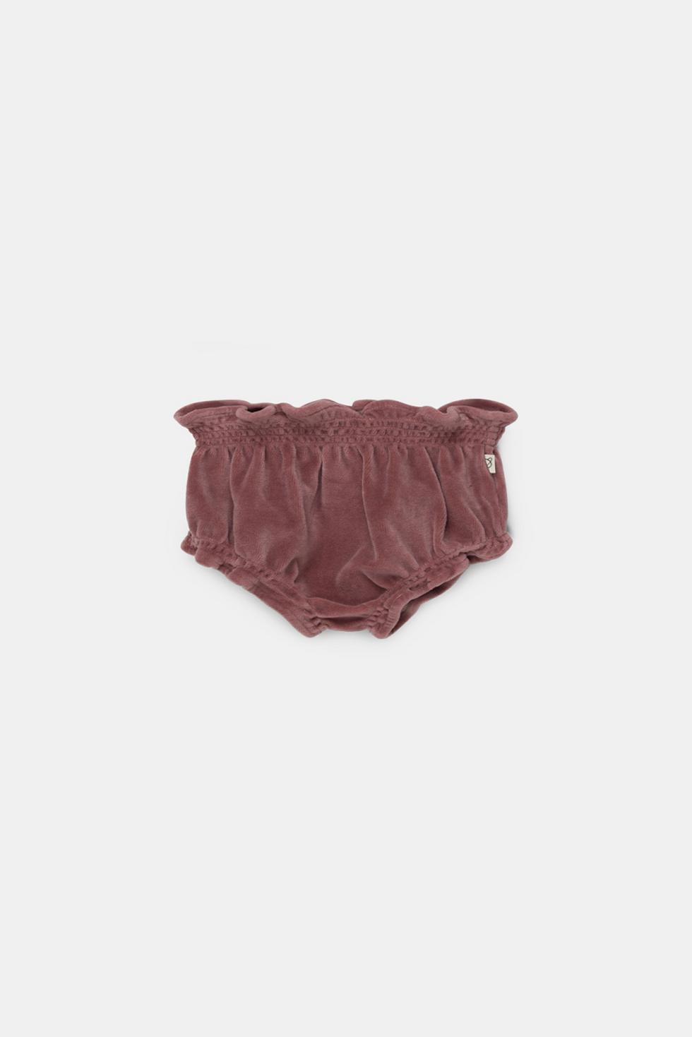 Velour baby bloomers - Blush