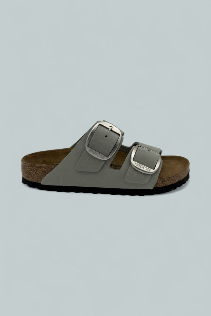 Arizona Big Buckle Nubuck Leather Sandals - Pure Sage