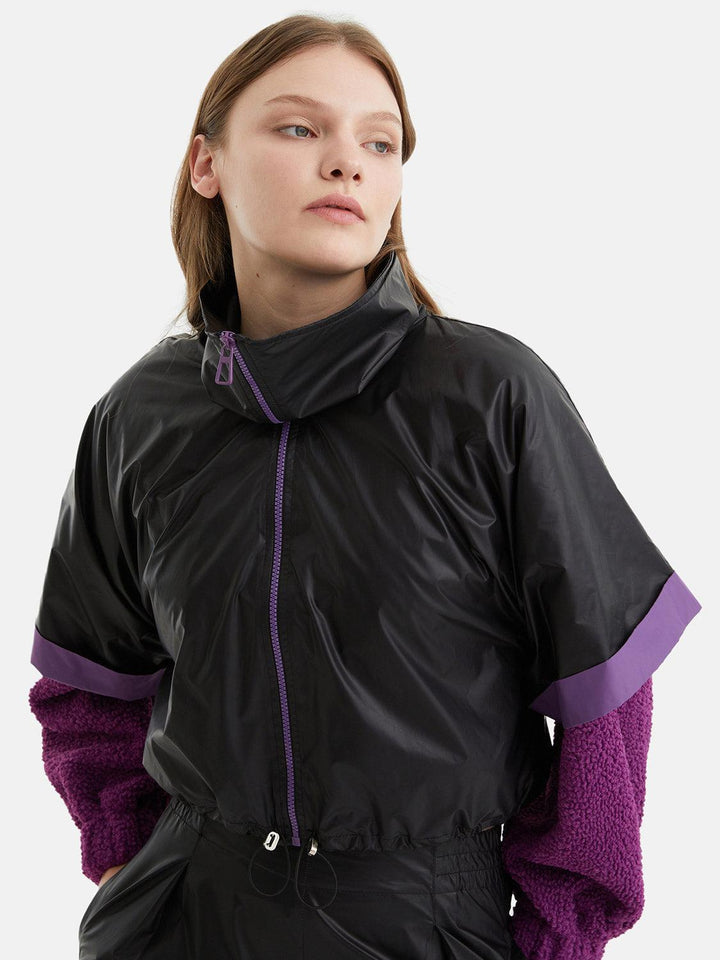 Wide Collar Jacket - Black