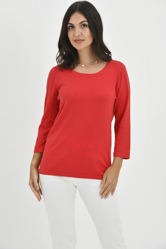 Classic Crew With 3/4 Sleeves - Lobster