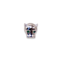 Maximus Panther Micro Stud Earrings - White Gold Filled