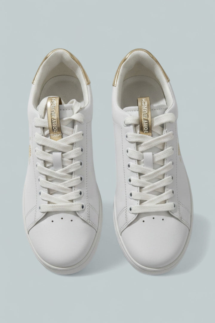 Double T Howell Court Sneakers - Titanium White / Spark Gold