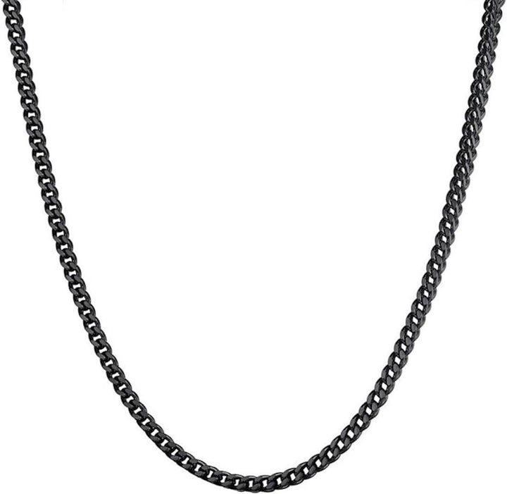 Black Plated Chain Link Classic Necklace