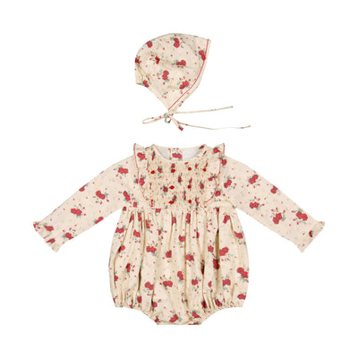 Anastasia Christmas Baby Set - Floral/White/Red