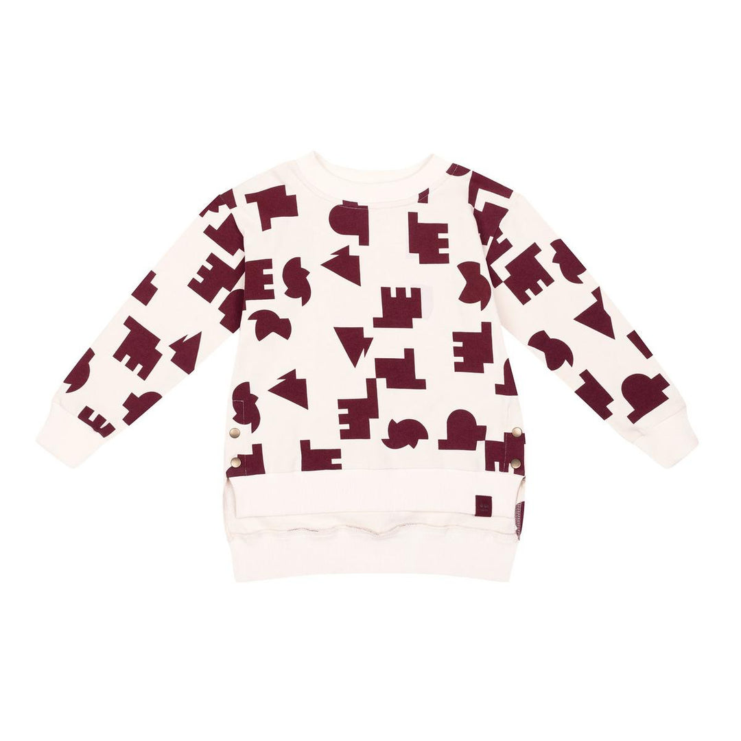 Kids Terry Hi-Low Sweatshirt - Off-White
