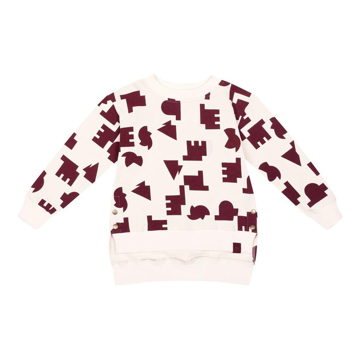 Kids Terry Hi-Low Sweatshirt - Off-White