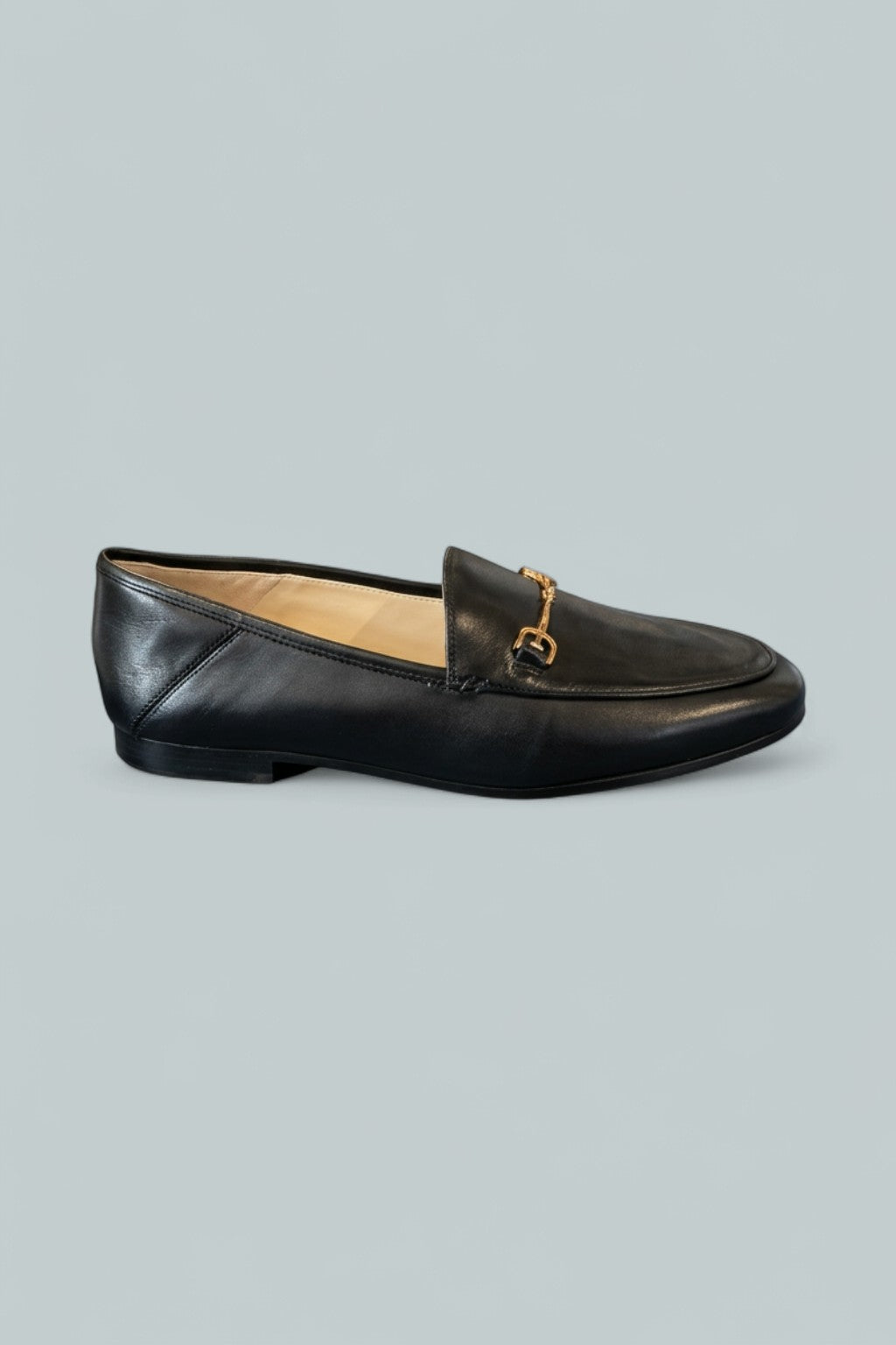 Women's Loraine Almond Toe Loafers - Black Leather