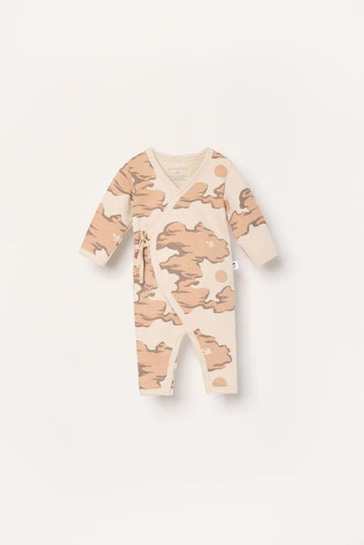 Organic Wrap Bodysuit - Pink Clouds