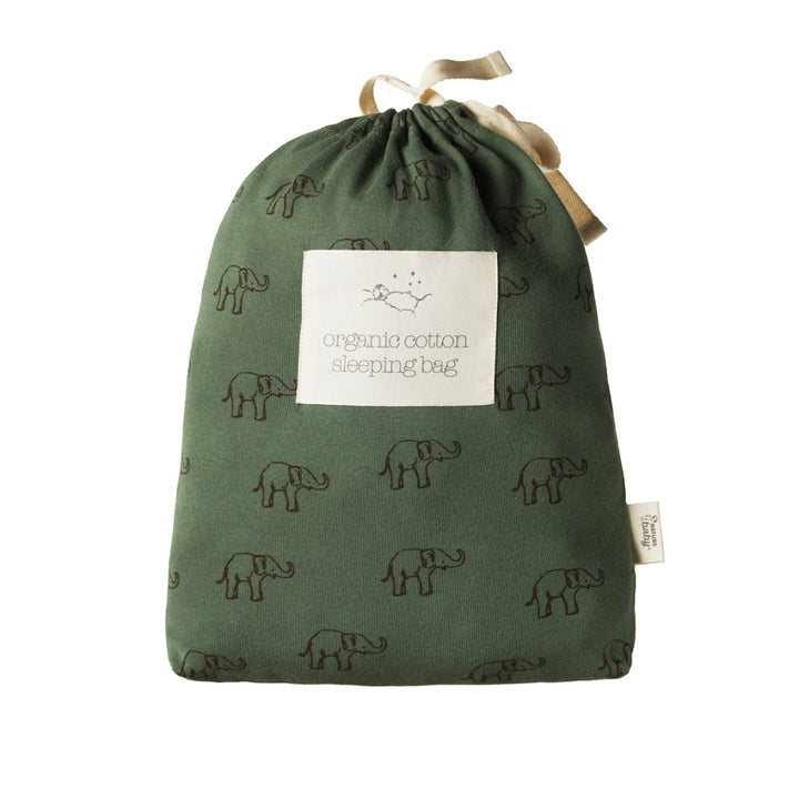 Organic Cotton Sleeping Bag - Elephant Sprout Print