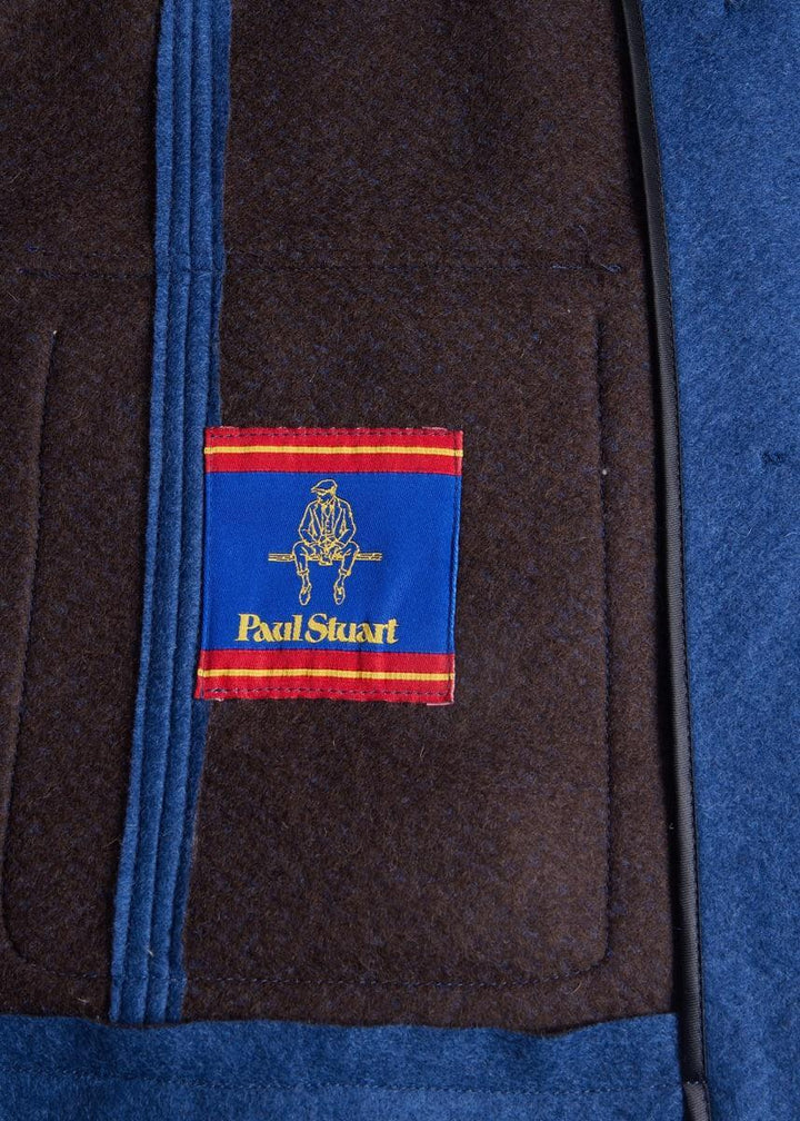 Wool Blend DB Raw Edge Jacket - Blue