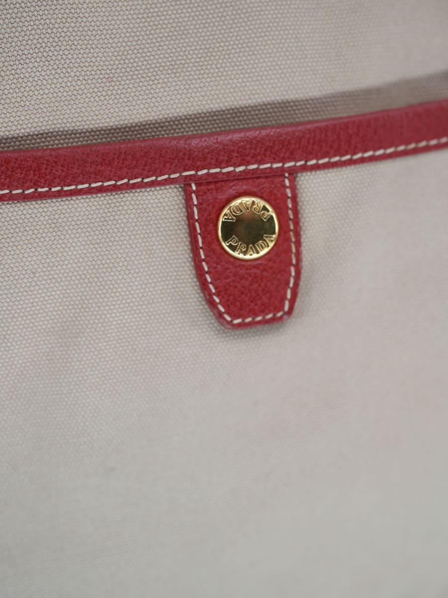 Pre-Owned Prada Canvass Cinghiale with Trimmed Canapa Handles